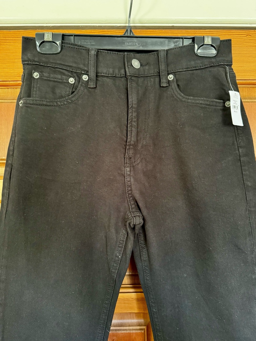 GAP black high rise 90s slim straight jeans 27T - Picture 10 of 14
